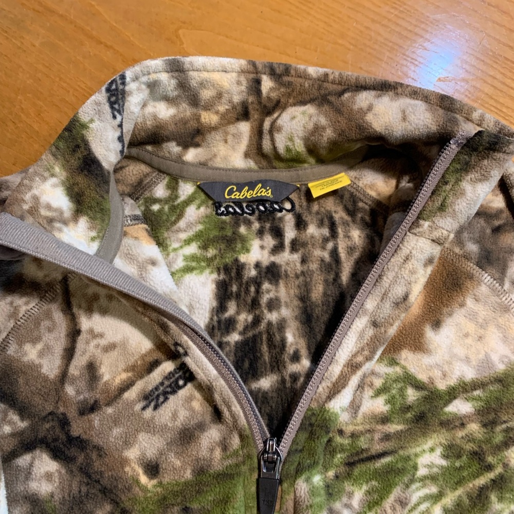 Cabela's Woodland Camo Fleece Jacket
